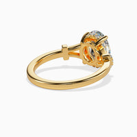 CLAIRE - 2CT E VVS2 Oval Cut Split Shank Engagement Ring