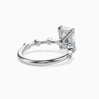 JASMIN - 2CT E VVS2 Emerald Cut Shared Prong Engagement Ring