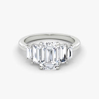 JULIETTE - 1.5CT E VVS2 Five Stone Heirloom Emerald Engagement Ring
