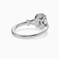 CLAIRE - 2CT E VVS2 Oval Cut Split Shank Engagement Ring