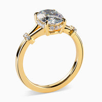 CLAIRE - 2CT E VVS2 Oval Cut Split Shank Engagement Ring