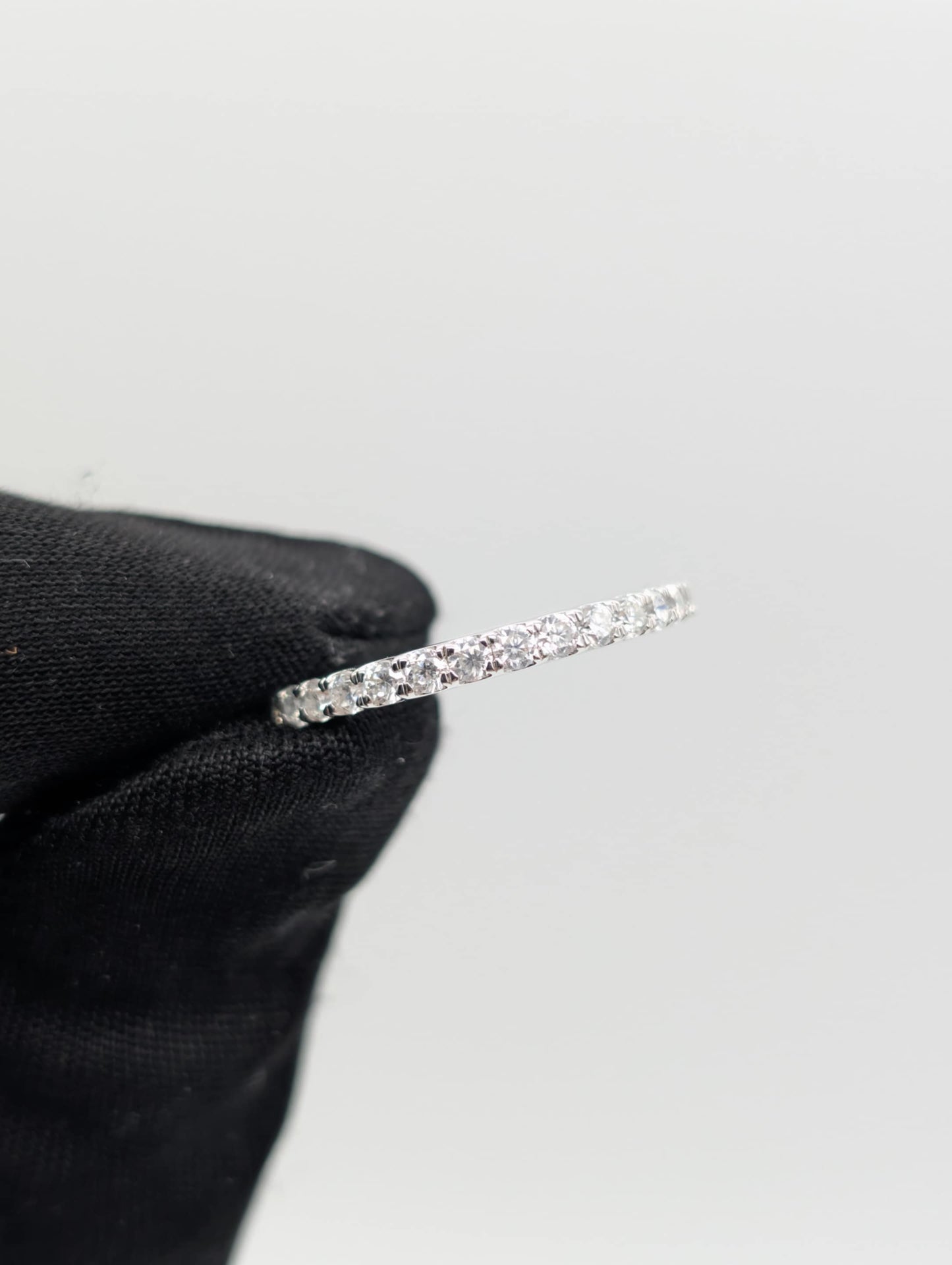 Eternity Moissanite Ring Rhodium Plated 1 Carat