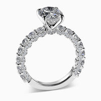 ROME - 2CT E VVS2 Shared Prong Crown Engagement Ring