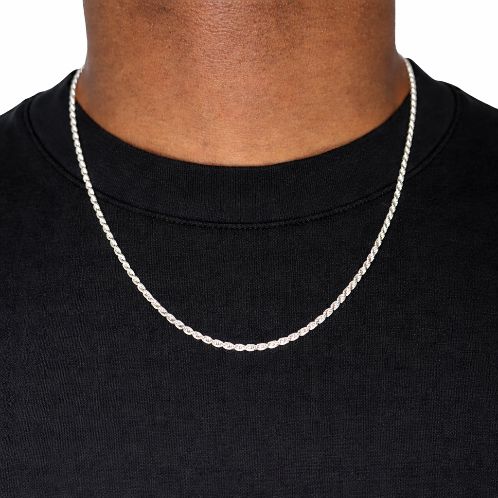 2mm Silver Rope Chain