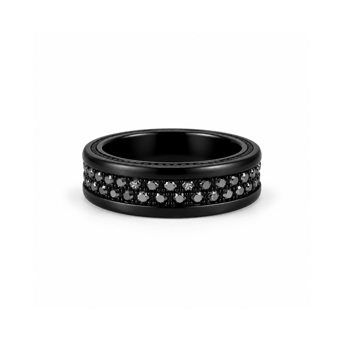 Black Pavè Eternity Ring