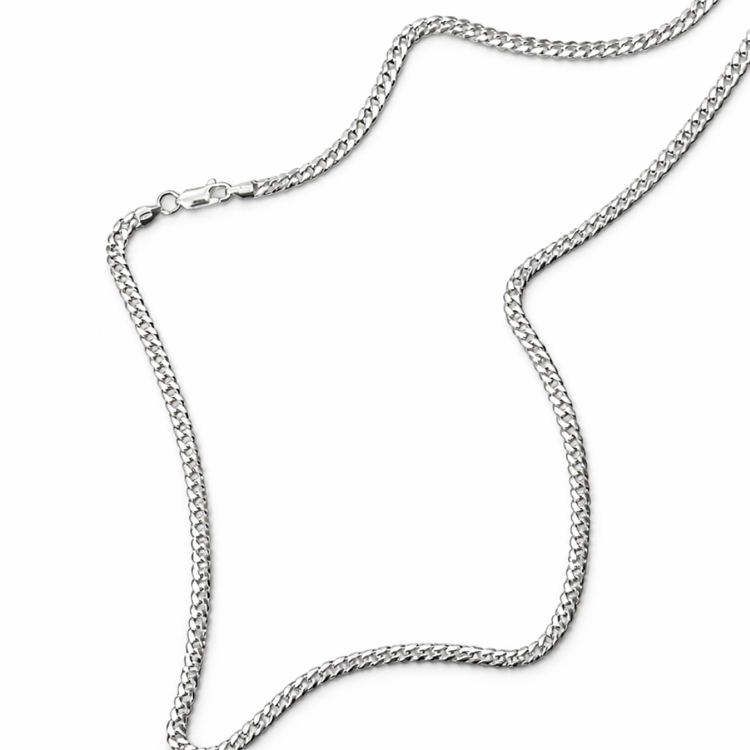 4mm Silver Cuban Link Chain