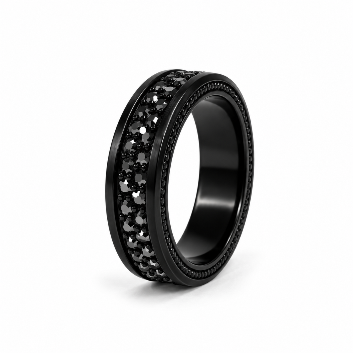 Black Pavè Eternity Ring