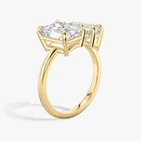 INSIEME - 2CT & 1.5CT E VVS2 Toi et Moi Emerald and Pear Cut Engagement Ring