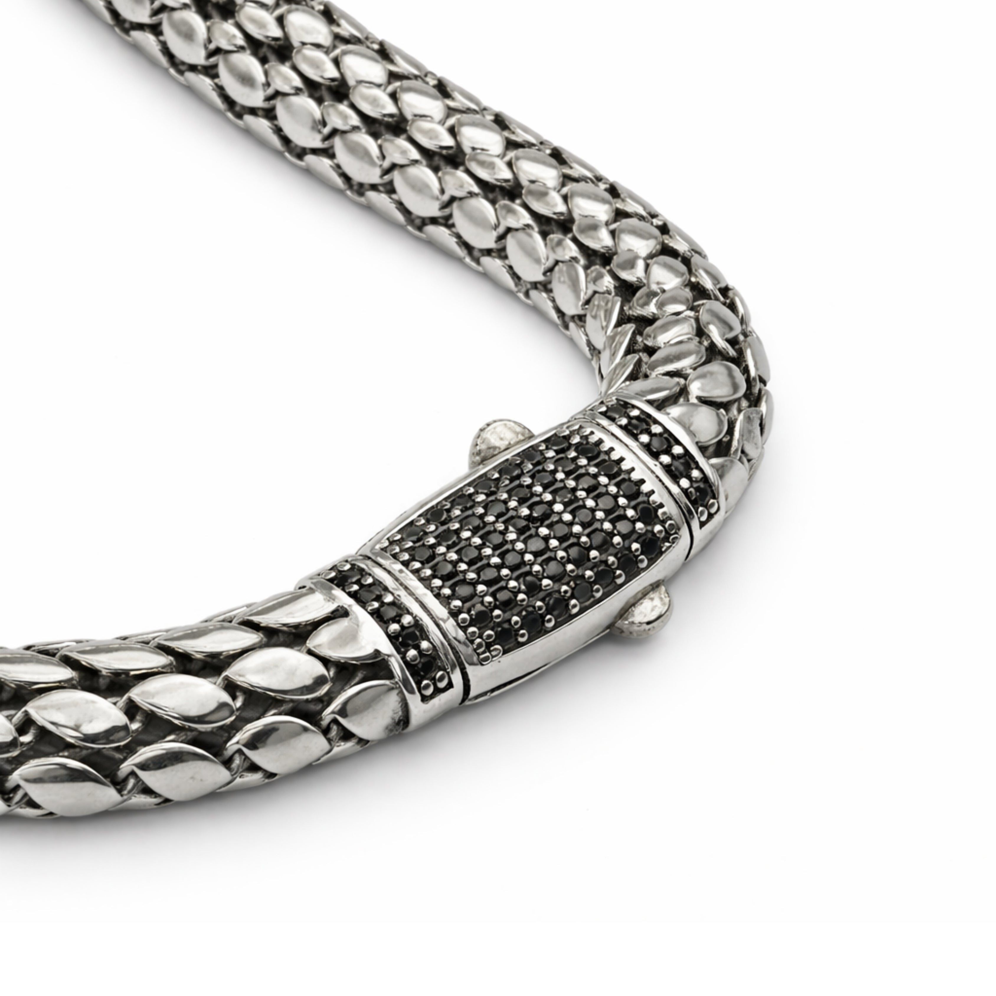 7.5mm Silver Serpent Bracelet