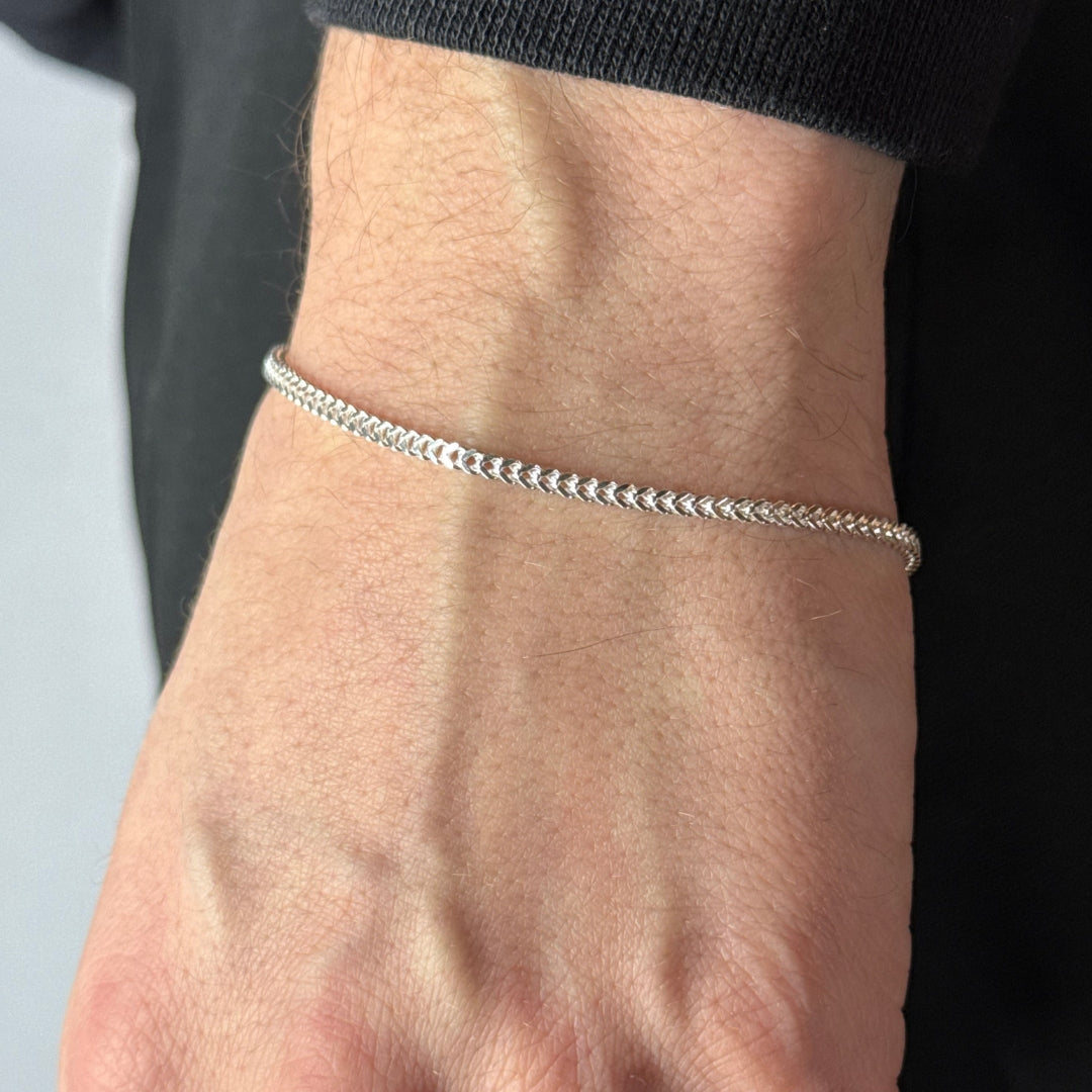 2mm Silver Franco Bracelet
