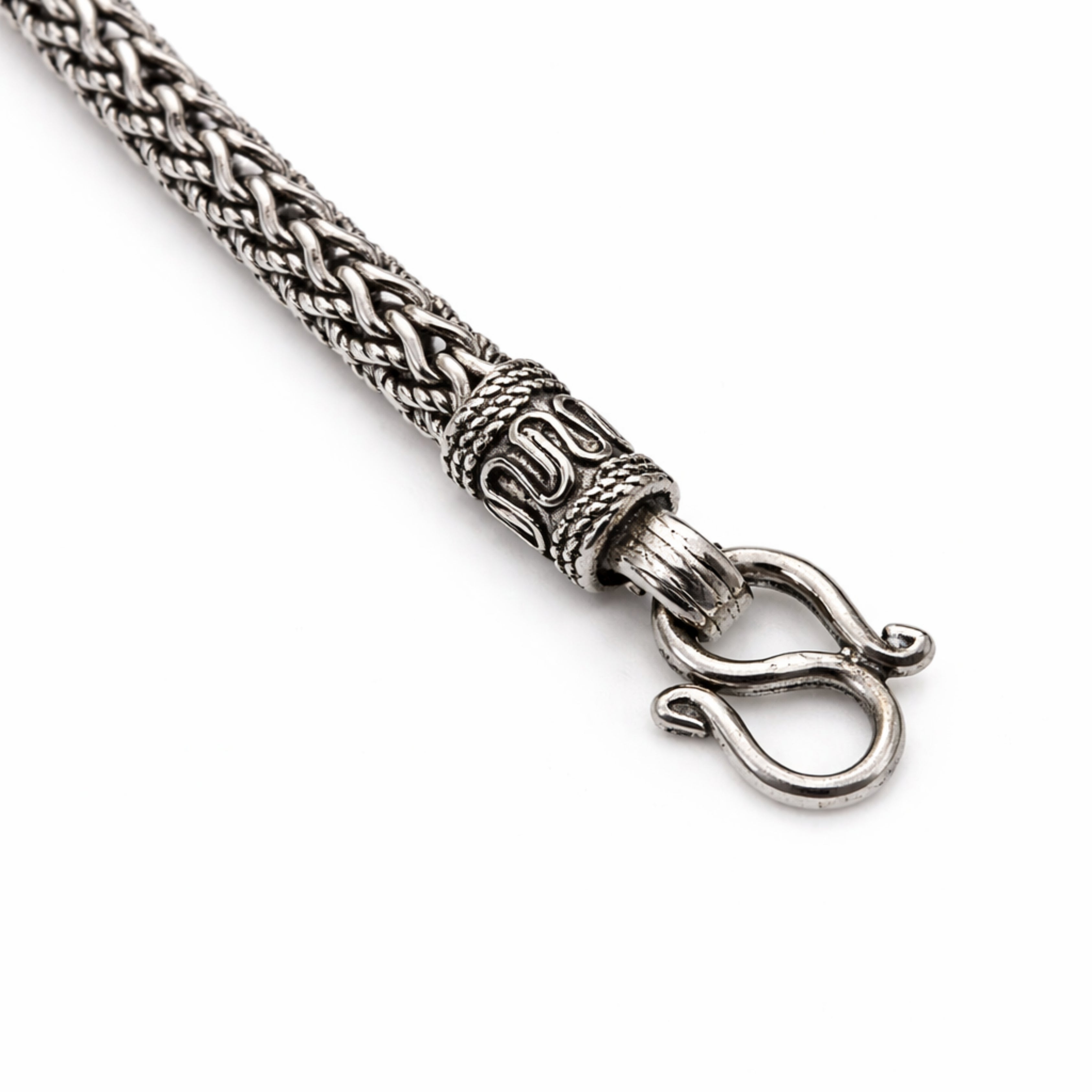 5mm Silver Braided Bracelet