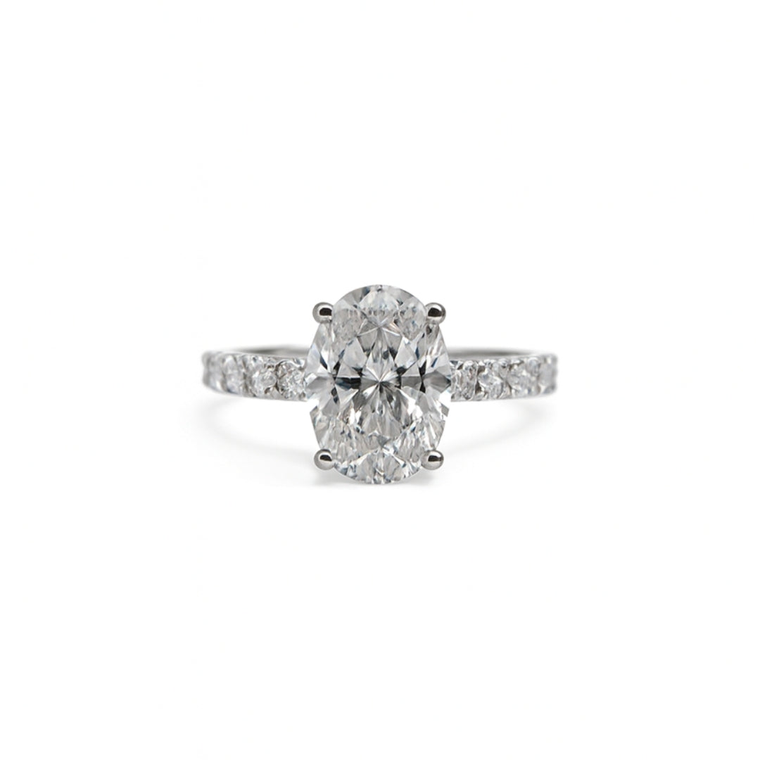 Laboratory Diamond Oval shape ring 2.09 Carat