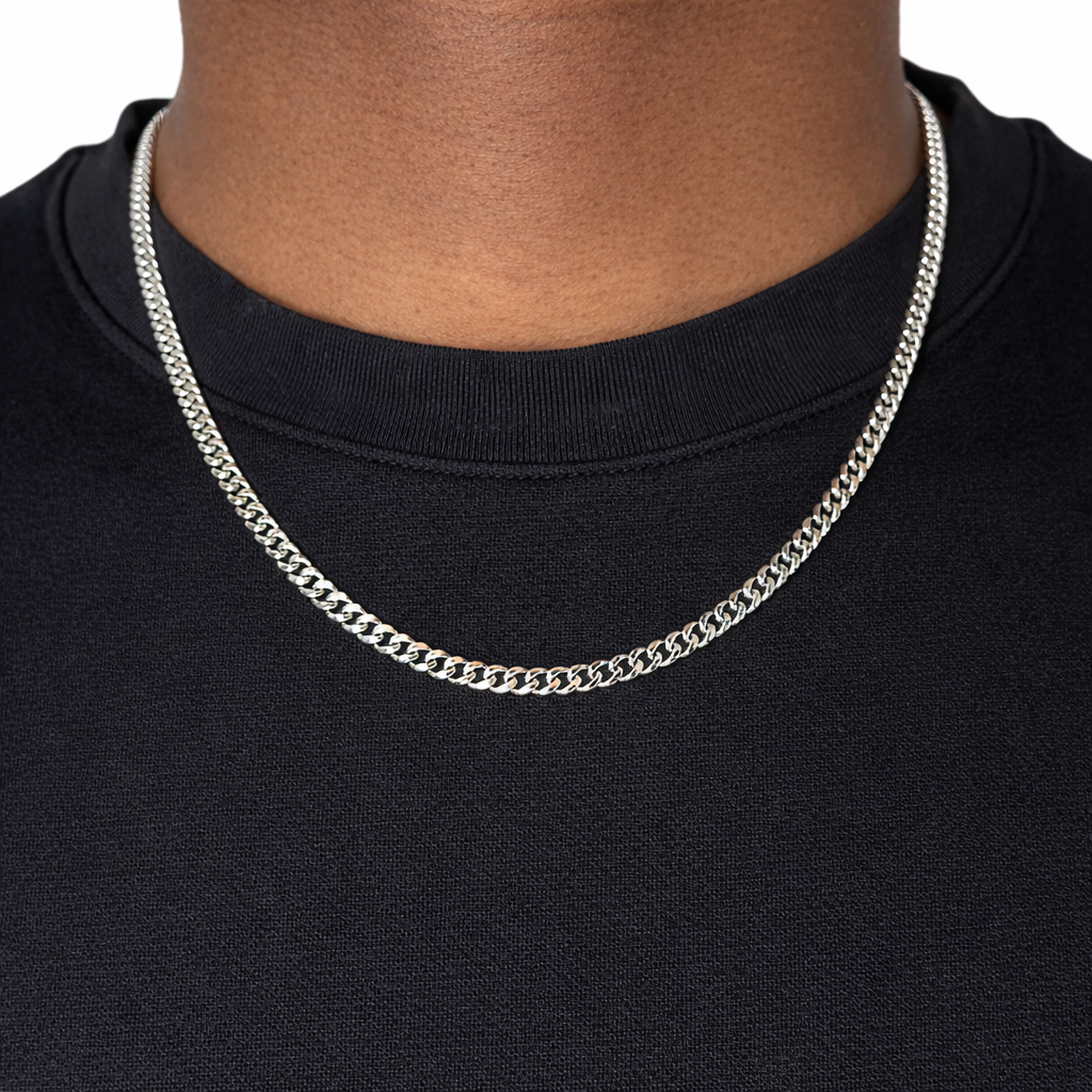4mm Silver Cuban Link Chain