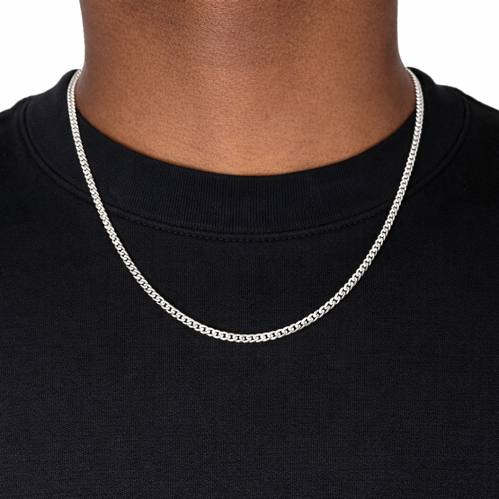 3mm Silver Cuban Link Chain