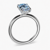 ERICA - 2CT E VVS2 Emerald Cut Solitaire Engagement Ring