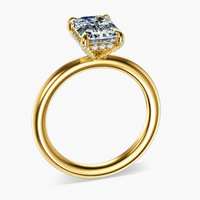 ERICA - 2CT E VVS2 Emerald Cut Solitaire Engagement Ring