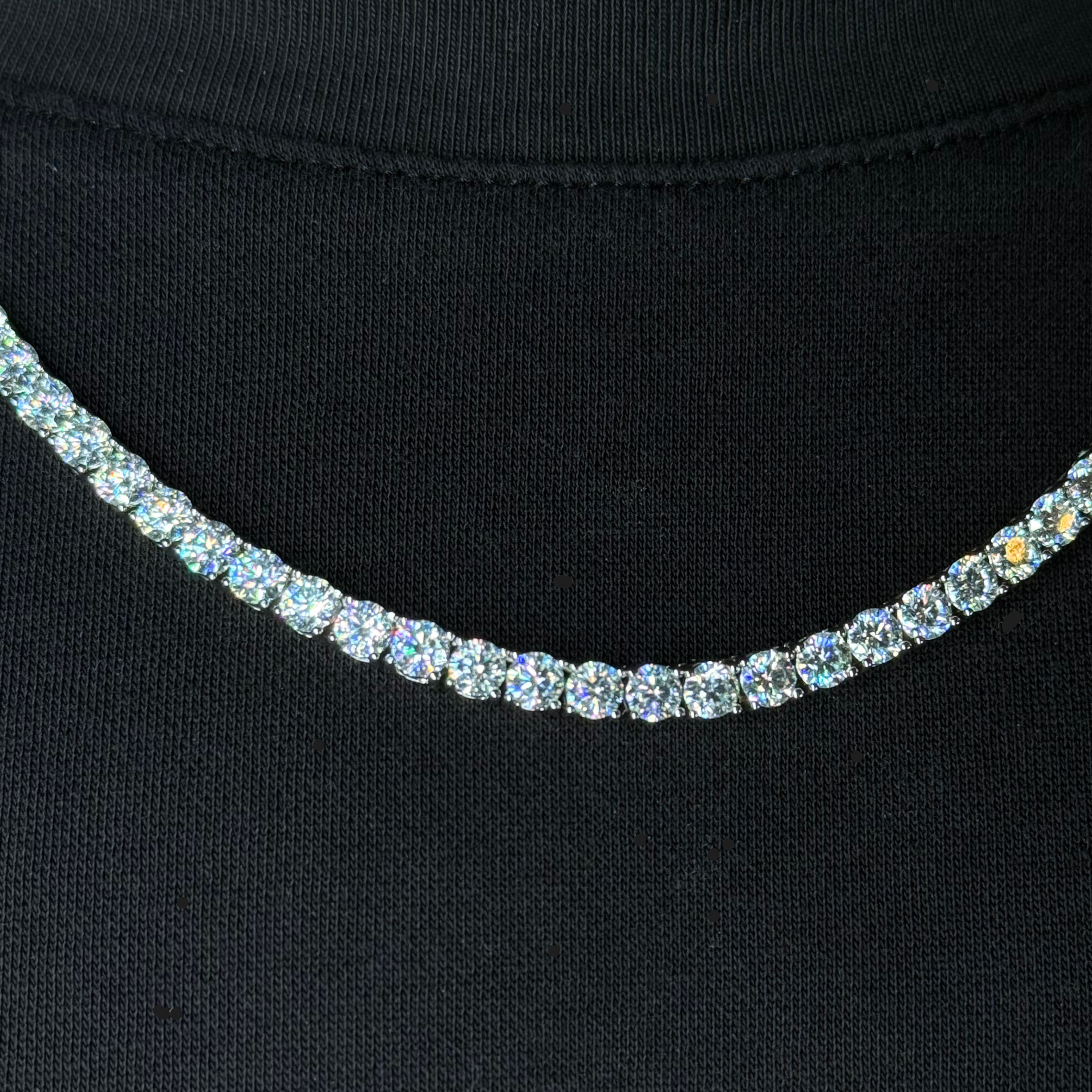 4mm Silver Moissanite Tennis Chain