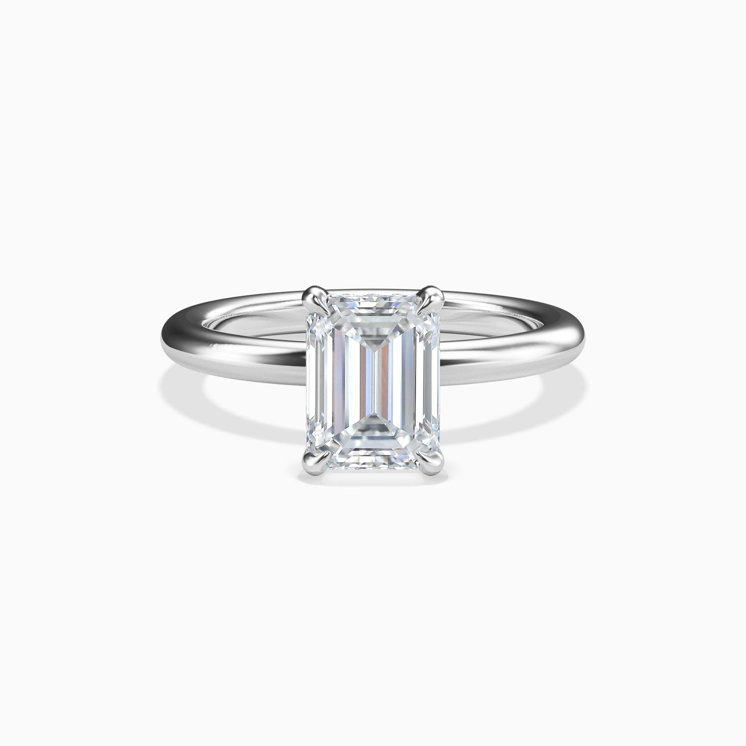ERICA - 2CT E VVS2 Emerald Cut Solitaire Engagement Ring