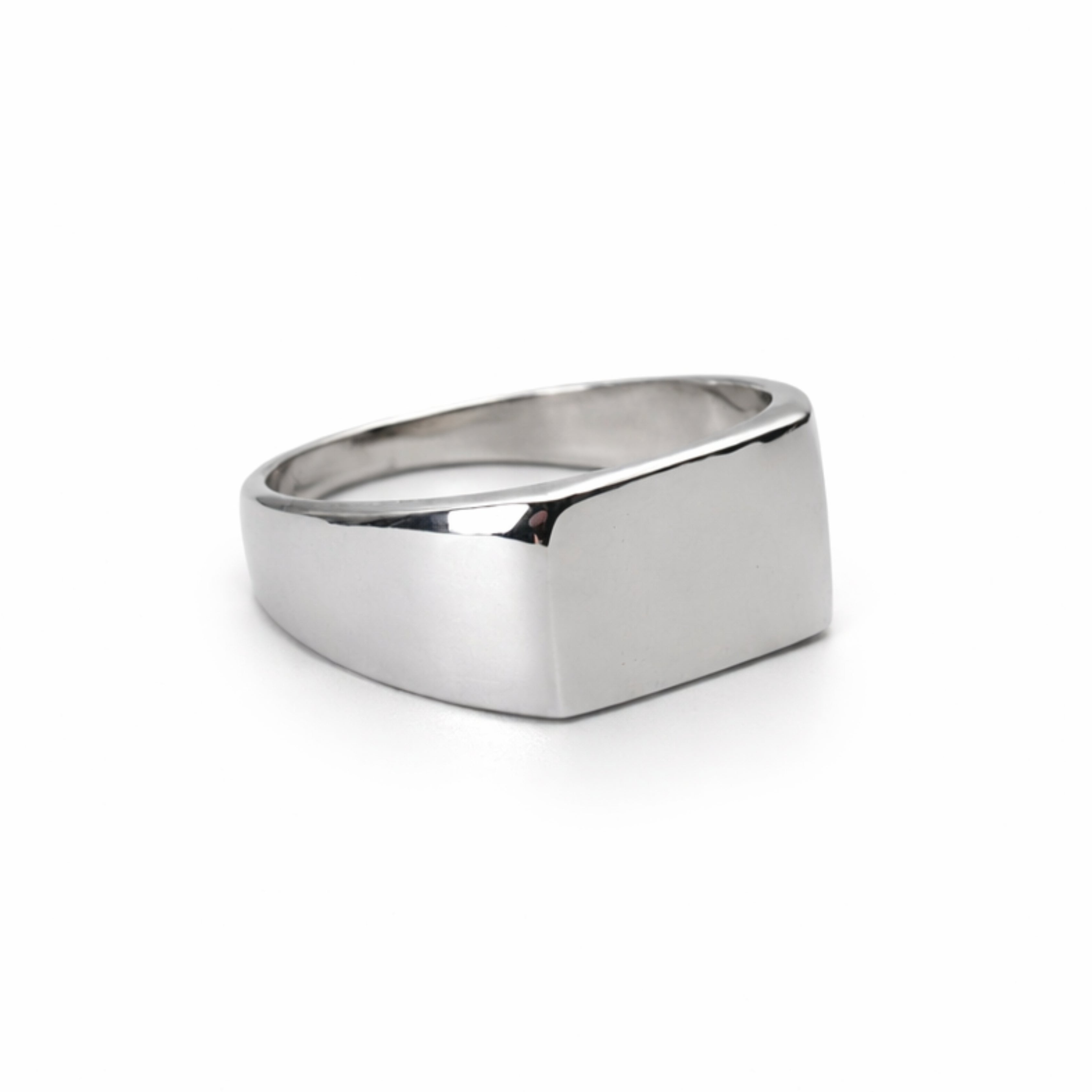 Silver Rectangle Signet Men's Ring