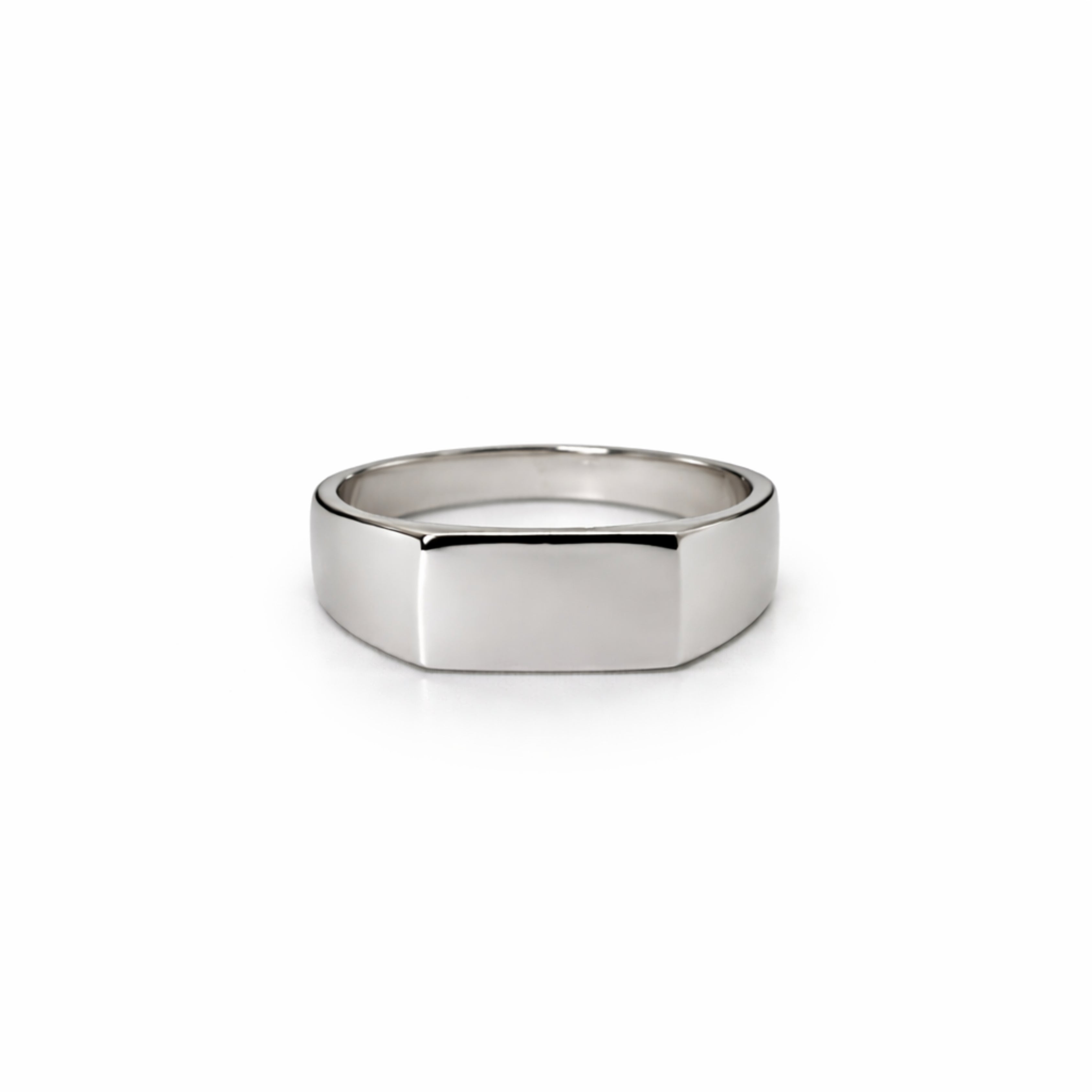Silver Rectangle Signet Men's Ring