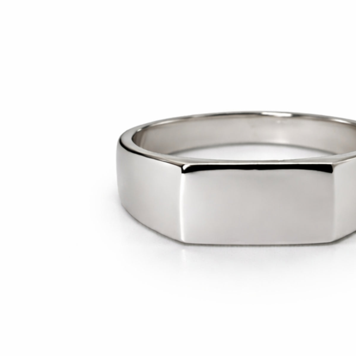 Silver Rectangle Signet Men's Ring