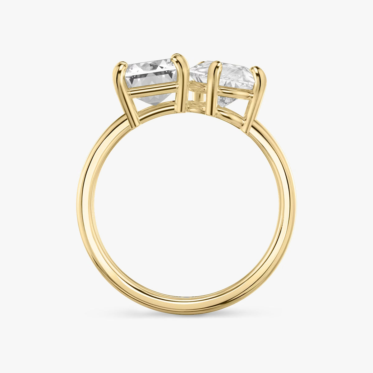 INSIEME  -  2CT & 1.5CT E VVS2 Toi et Moi Emerald and Pear Cut Engagement Ring