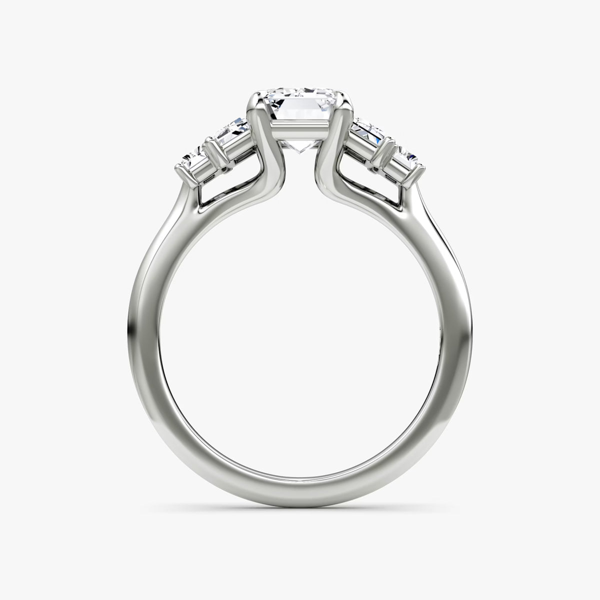 JULIETTE  -  1.5CT E VVS2 Five Stone Heirloom Emerald Engagement Ring