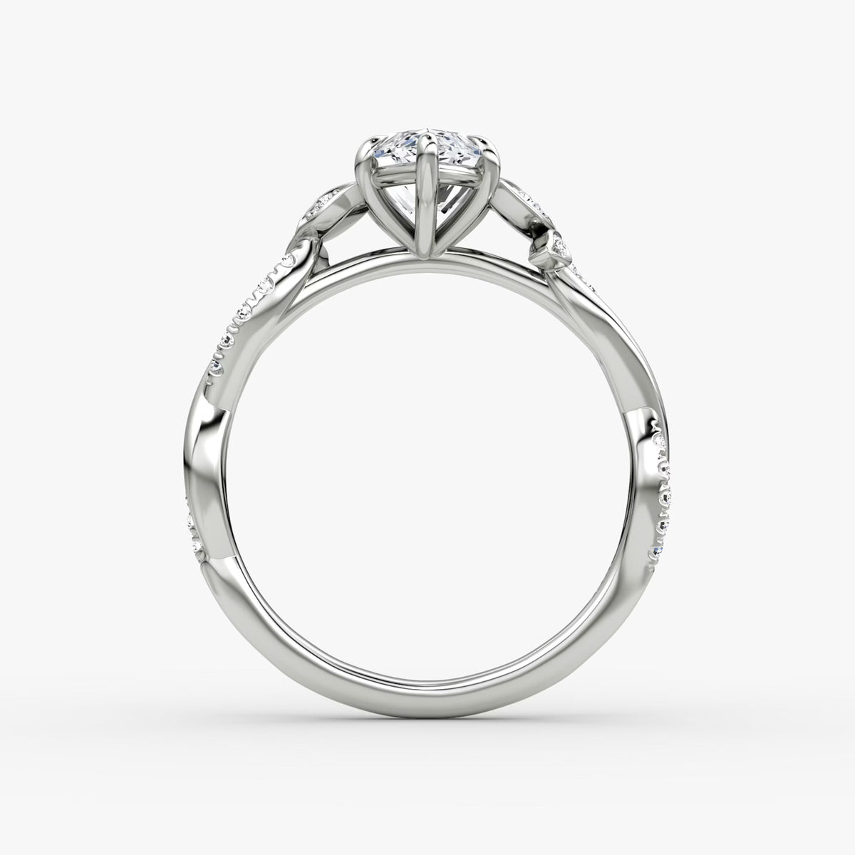 ROSELLA  -  1.5CT E VVS2 Twisted Floral Marquise Engagement Ring