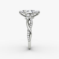 ROSELLA  -  1.5CT E VVS2 Twisted Floral Marquise Engagement Ring