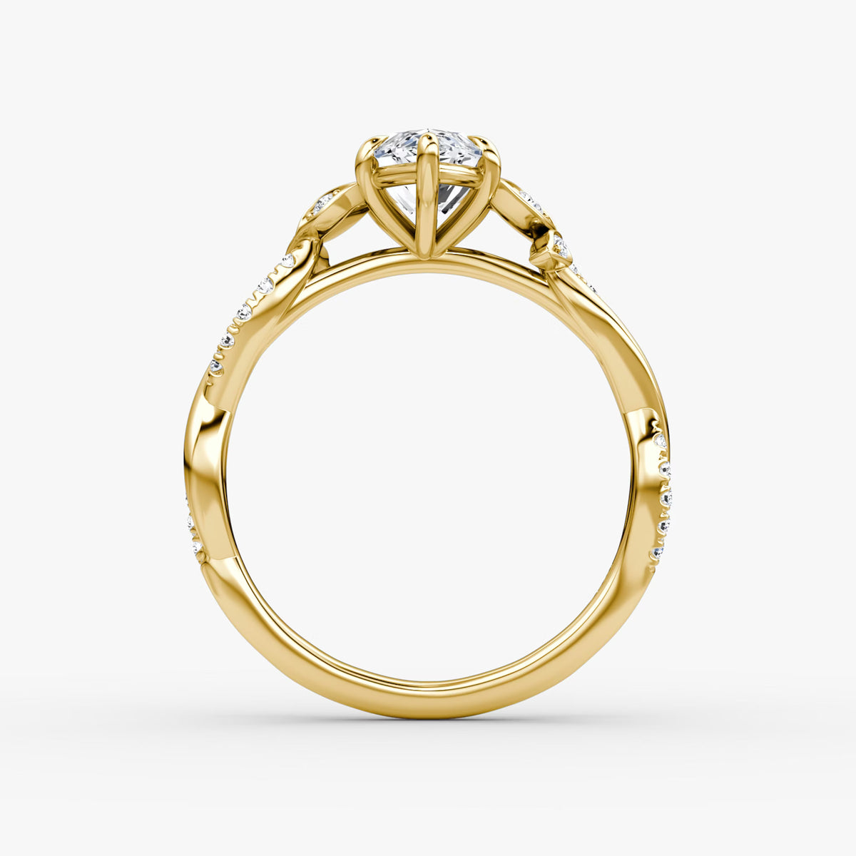 ROSELLA  -  1.5CT E VVS2 Twisted Floral Marquise Engagement Ring