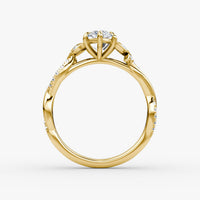ROSELLA  -  1.5CT E VVS2 Twisted Floral Marquise Engagement Ring