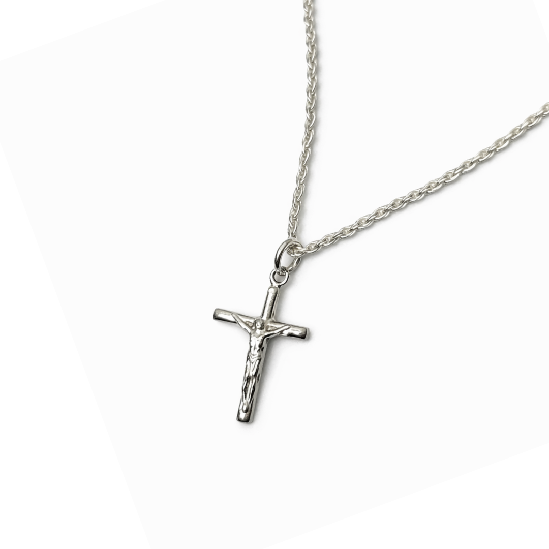 Silver Plain Jesus Cross Pendant