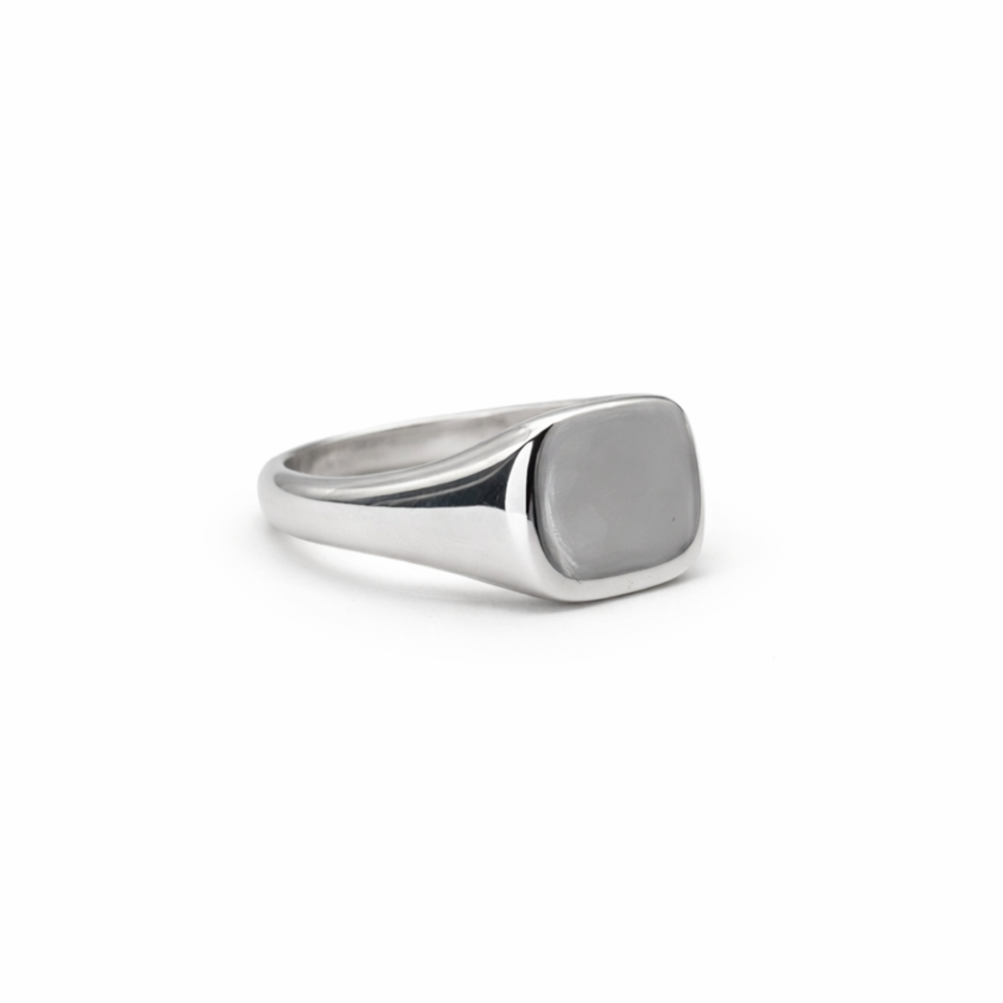 Silver Square Signet Men's Ring
