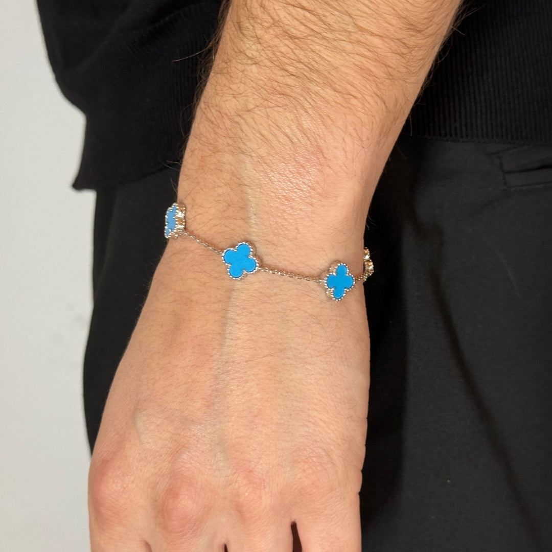 Clover Tiffany Blue Bracelet