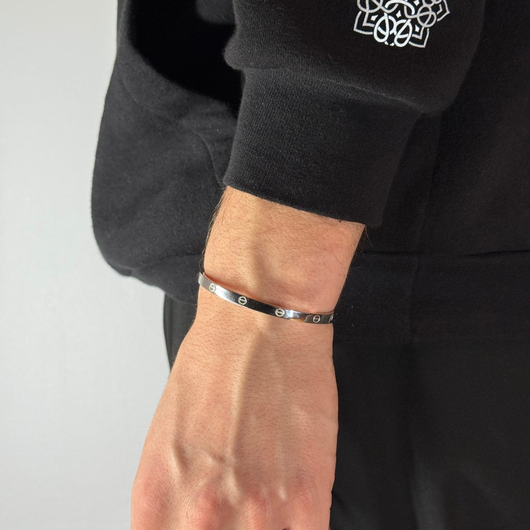 Silver Love Bracelet Rhodium Plated