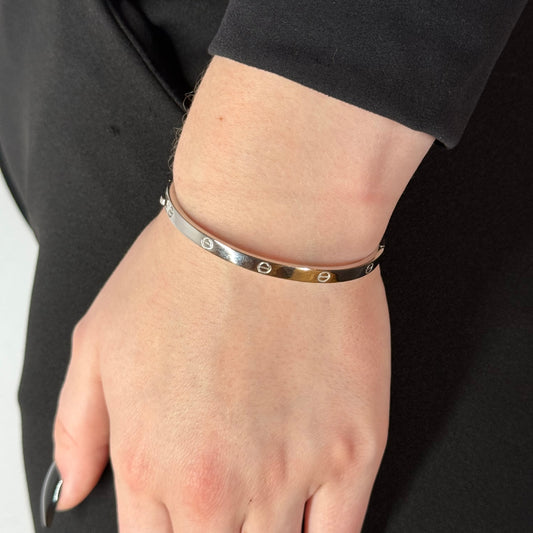 Silver Love Bracelet Rhodium Plated