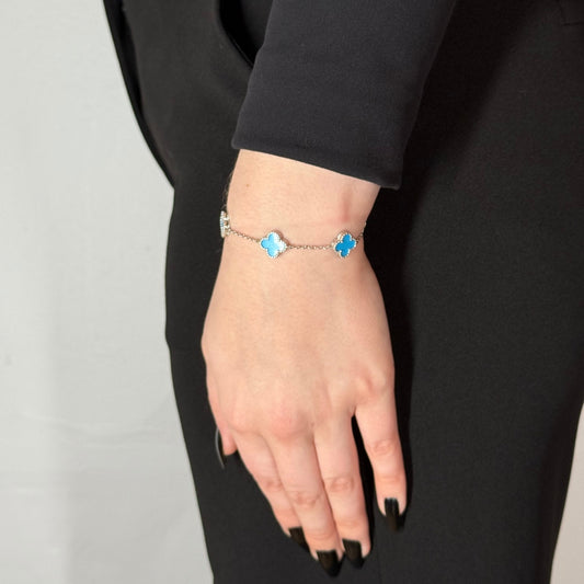 Clover Tiffany Blue Bracelet