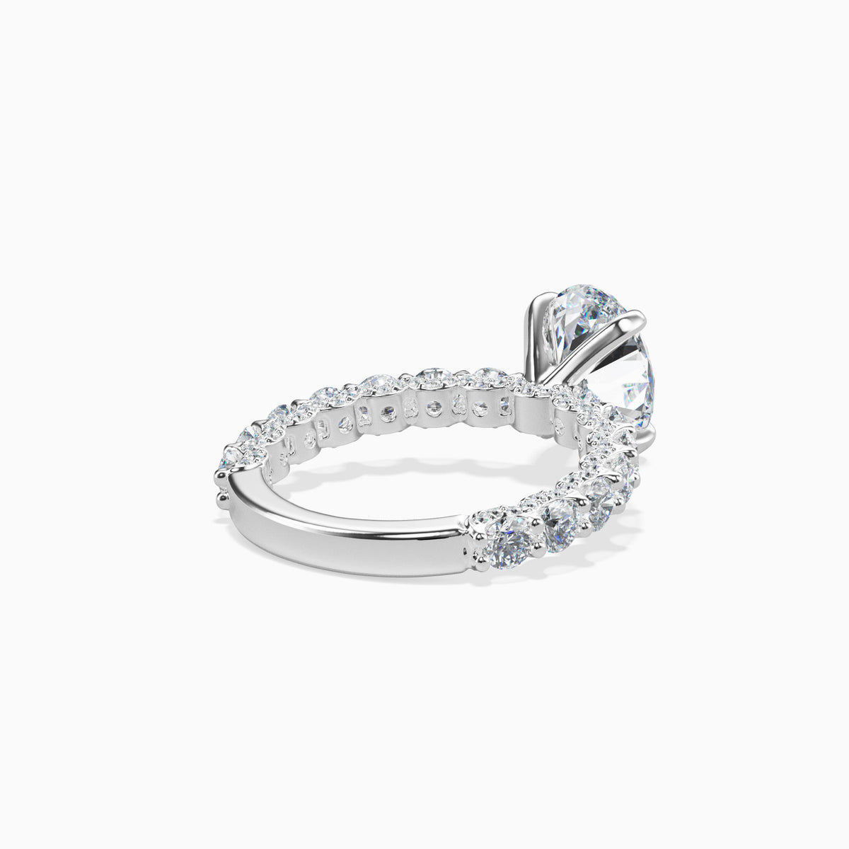 ROME  -  2CT E VVS2 Shared Prong Crown Engagement Ring