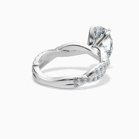 AURORA- 2CT E VVS2 Twisted Chank Pear Cut Engagement Ring