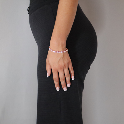 Honeycomb Moissanite Tennis Bracelet Rose Gold Plated