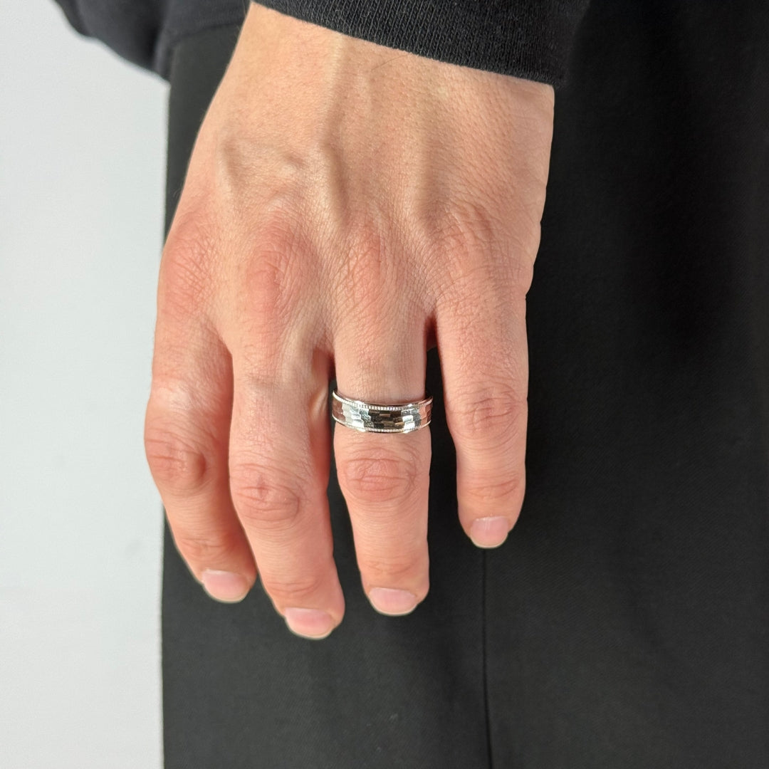 Silver Diamond Cut Ring