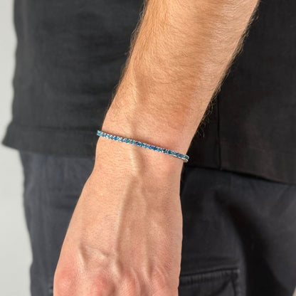3mm Zircon Tennis Bracelet Blue Radiant