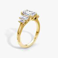JULIETTE  -  1.5CT E VVS2 Five Stone Heirloom Emerald Engagement Ring