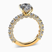 ROME  -  2CT E VVS2 Shared Prong Crown Engagement Ring