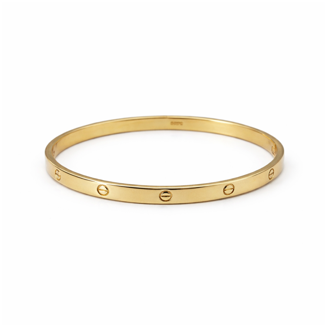 Silver Love Bracelet 18K Yellow Gold Vermeil