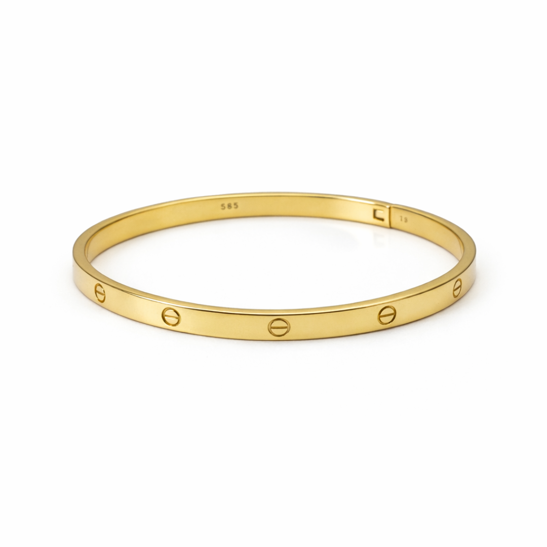 Silver Love Bracelet 18K Yellow Gold Vermeil