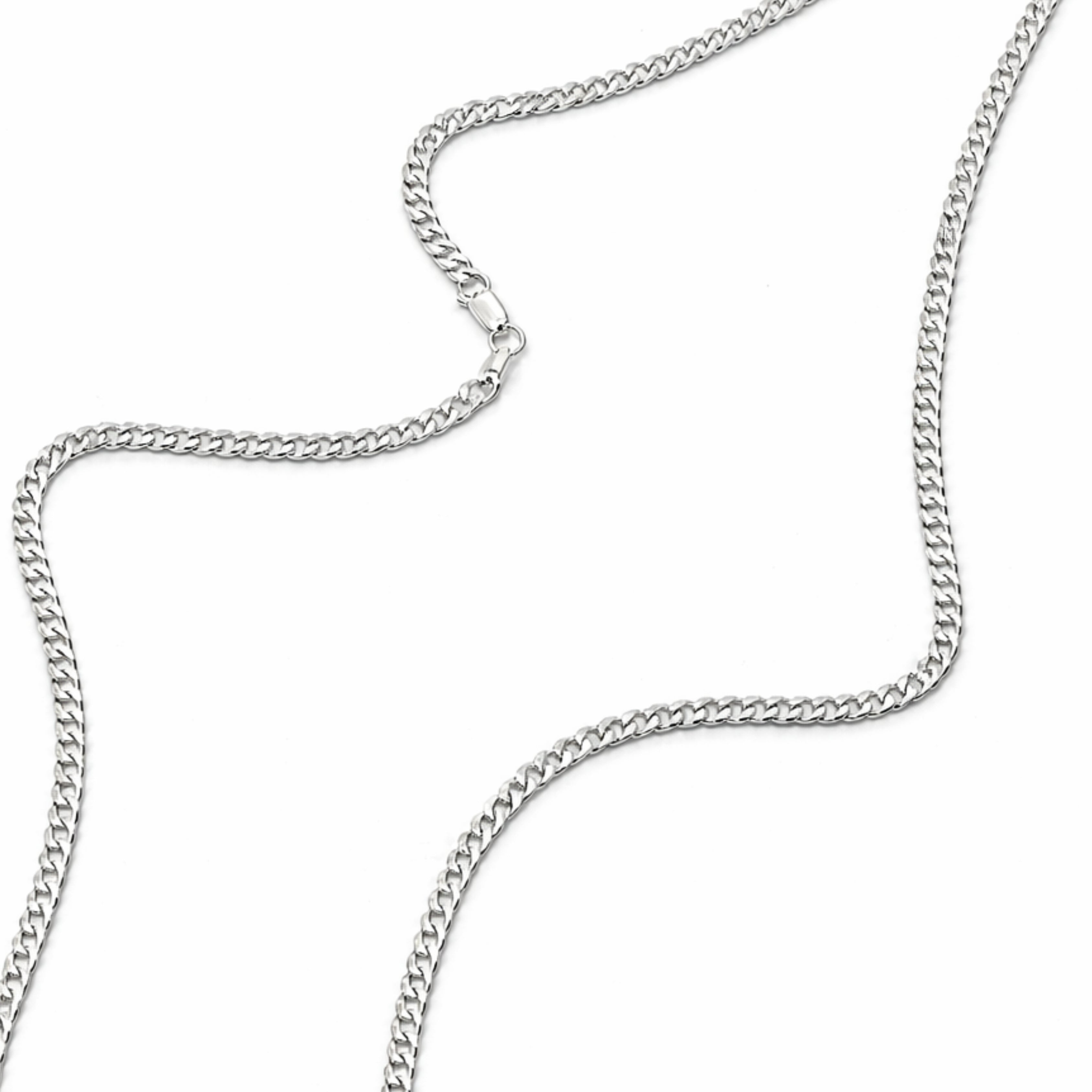 3mm Silver Cuban Link Chain