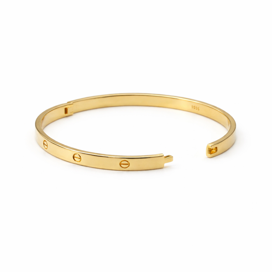 Silver Love Bracelet 18K Yellow Gold Vermeil
