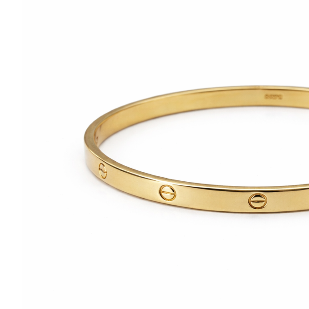 Silver Love Bracelet 18K Yellow Gold Vermeil