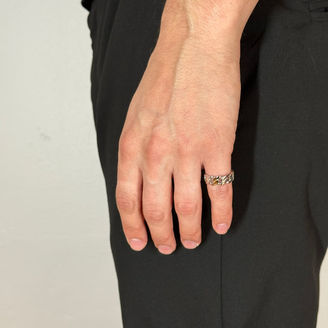 Silver Cuban Link Ring